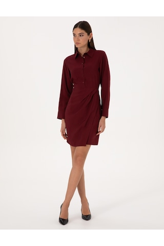 Pierre Cardin Kadın Bordo Elbise Dokuma 50318220-vr014 Bordo
