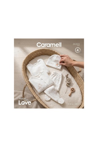 Altıntaş Baby Caramell Özel Kutusunda Love Bunny Tulumlu 4'lü Set Zk2525 Ekru Ekru