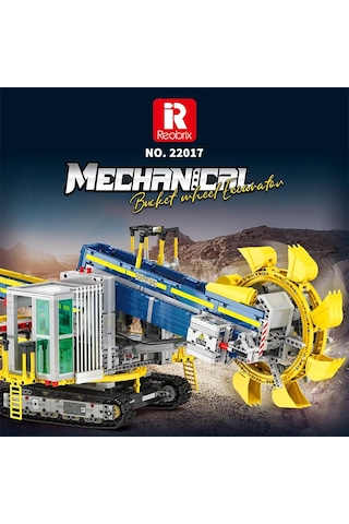 Reobrix Technic 22017 Kepçeli Ekskavatör Kumandalı&motorlu Yapı Blok Seti Building Bucket Wheel Excavator -3188parça