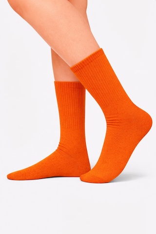 Carnaval Socks Düz Turuncu Desensiz Renkli Spor Çorap Çok Renkli