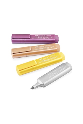 Marker 4'lü Set Set 2 Çizgi Kalınlığı 0 8 Mm Yeni Pigment Teknolojisi Güçlü Parıltı Efekti Gümüş Altın Ba Çok Renkli