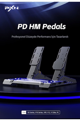 Pxn Pd Hm Hall Manyetik Sensörlü Gaz Ve Fren Pedalı - Tam Metal Profesyonel Yarış Pedalı