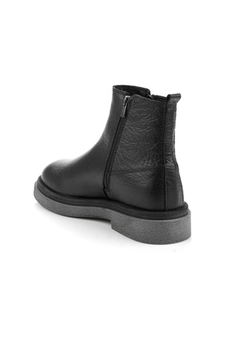 Bambi Siyah Hakiki Deri Erkek Bot & Bootie E02597000710 Siyah