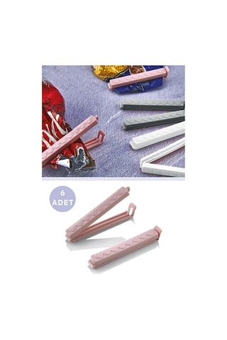 Mucit Home Pratik 6lı Poşet Kapatıcı Klips Ambalaj Ve Torba Kapatma Aparatı Poşet Klipsi Çok Renkli