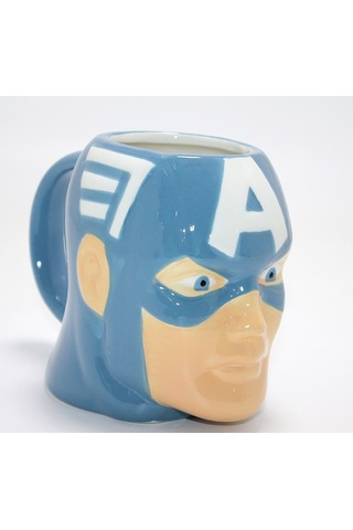 Kahraman Kupası Aksiyon Temalı Çay Bardaigi Marvel Captain America 3d Kabartmalı Kupa Bardak Çok Renkli