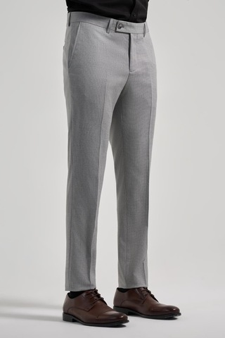 İmza Gri Esnek Yandan Cepli Slim Fit Classic Pantolon 1003250160 Gri