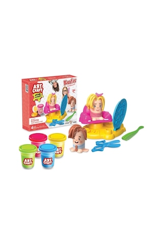 Kuaför Oyun Hamur Seti - Oyun Hamuru Seti - Hamur Setleri - Hamur Kalıpları Çok Renkli