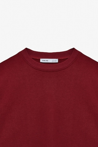 Grımelange OLLIE Erkek Bisiklet Yaka Regular Uzun Kollu Nakış Detaylı Bordo Sweatshirt