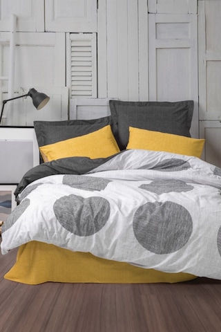 Modern Çift Kişilik Nevresim Takımı Dappled Sarı