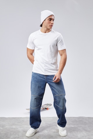 Cedy Denim Cedy Denım Yüksek Kalite Erkek Yüksek Bel Skater Baggy Jeanpantolon C362 Mavi