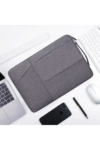 Aubyhe 14.6 İnç Derin Gri Bilgisayar İç Çantası - Tablet Koruyucu Kılıf, Çoklu Reçmeli, Dayanıklı, Taşınabilir Apple, Huawei, Xiaomi, Lenovo Uyumlu Siyah