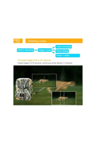 Dl-05 Fotokapan Kamera 16mp Full Hd 1080p Lcd Ekranlı Açık Takip Kamerası Ip66 Su Geçirmez Yaban Hayatı Kamera Kızılötesi Gece Görüş Kamera Trail Camera Diğer