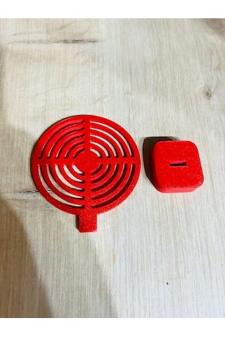 Hedef 9 Cm Kırmızı Renk + 21 Paket Plastik Boncuk Karışık