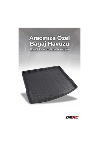 Citroen C5 Aircross 2025+ Uyumlu Araca Özel Kauçuk Tpe Bagaj Havuzu Siyah Üst Kademe İçin