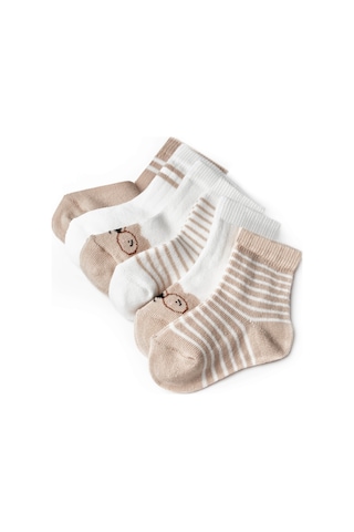 Csyc1001 Bebek Çorap %100 Organik Pamuk Bebek - Yenidoğan - Csyc1001 Taş Ekru