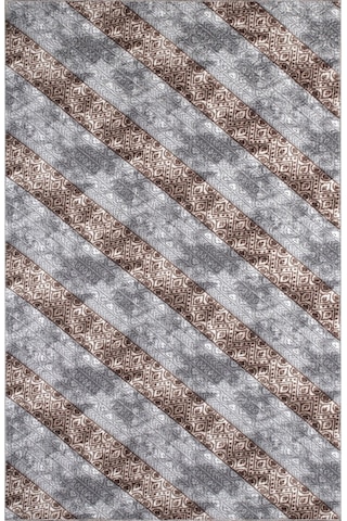 Raschel Carpet Gri Emboss Desenli Kalın Yumuşak Kaymaz Özel Taban Halı Yolluk