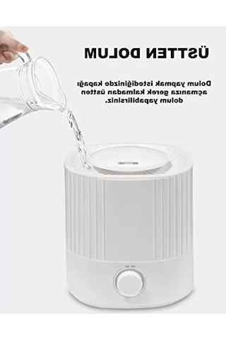 2.5 Lt Ultrasonik Buhar Nemlendirici, 7 Renkli Led Işığı İle Beyaz