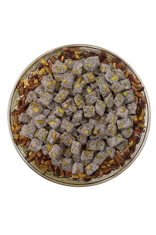 Hindistan Cevizli Antep Fıstıklı Çifte Kavrulmuş Lokum Helal-vegan-glütensiz-jelatinsiz 1000gr