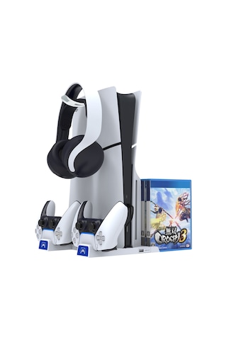 Cbtx Ps5 / Ps5 Slım Şarşıtı Dock İçin İpega Pg-p5s009 Oyun Disk Kulaklık Depolama