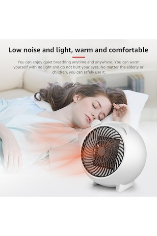 Pazly Ptc Mini Seramik Elektrikli Isıtıcı, Taşınabilir Hızlı Isıtma Fanı, 50hz Masaüstü Sıcak Hava Üfleyici, Ev Radyatörü