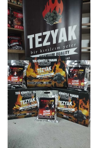 Tezyak Klasik Tek Kibritle Yanan Yeni Nesil Mangal Kömürü (2 Kg x 10 Paket) 20 KG