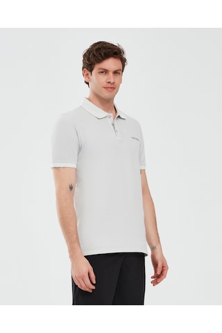 Skechers Organic Coll. M Short Sleeve Polo Shirt Erkek Gri Polo Yaka Tshirt S241165-035