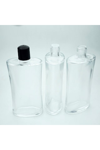 Kolonya Şişesi 250 Ml 3 Adet Şeffaf Boş Oval Şişe
