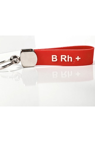B Rh + Pozitif Kan Grubu Silikon Anahtarlık Acil Durumlar İçin Hayati Bilgi Çok Renkli