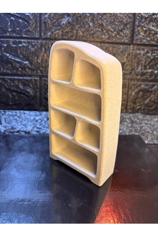 Modern Organik Form Mini Kitaplık Masaüstü Dekoratif Raf