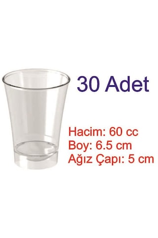 Mika Plastik Kullan At Shot / Şerbet Bardağı 30'lu