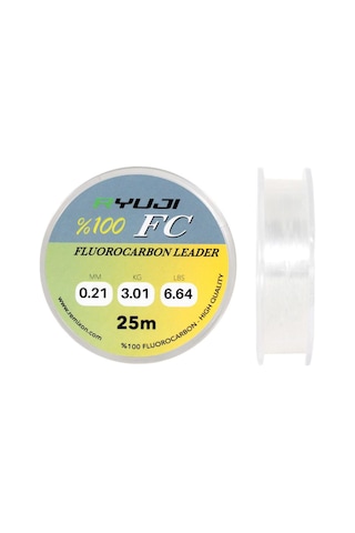 Ryuji %100 Fc 25m Fluoro Carbon Leader Misina 0,23mm 0,23mm