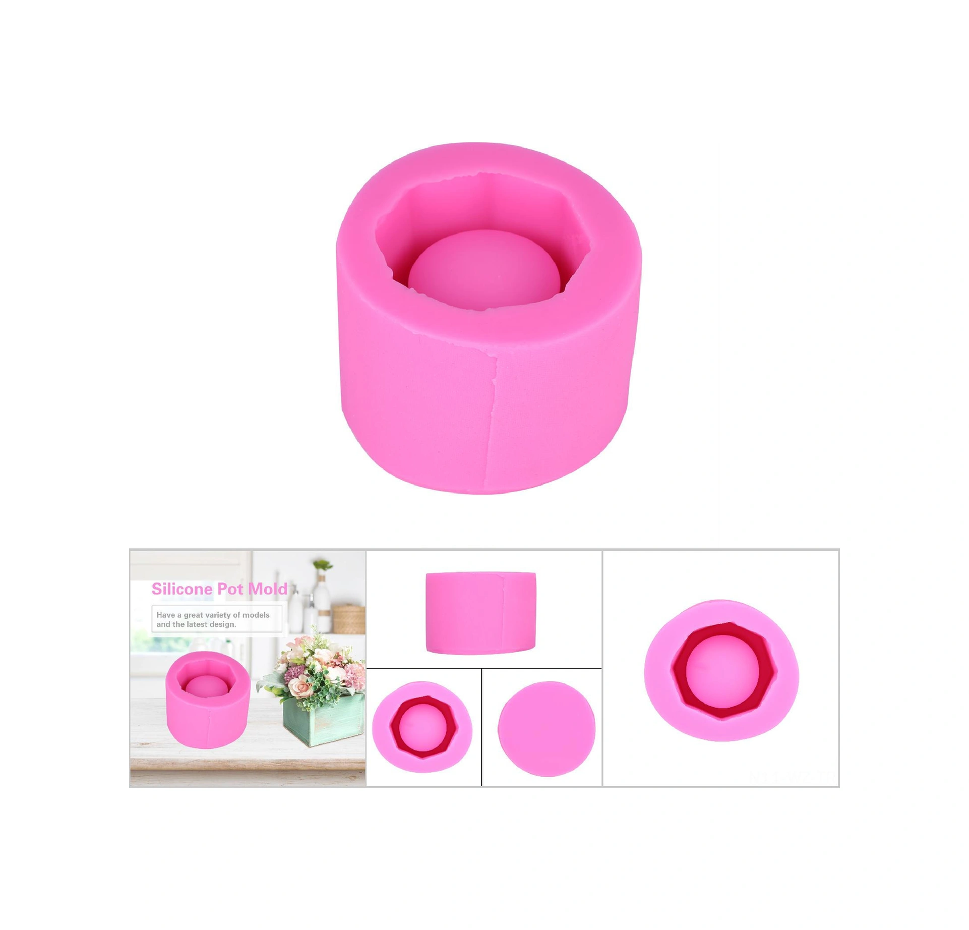 Wezone Silikon Çiçek Kasası Kalıbı Bk1142 - Yeniden Kullanılabilir, Yapışmaz, Sıcak Dayanıklı, Kolay Temizlenir