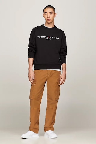 Erkek Logo Nakışlı V Yaka Sweatshirt - Siyah Triple Black