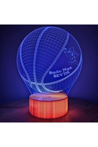 Jetjest Kişiye Özel Basketbol Temalı 3d Rgb Led Lamba