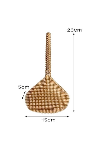 Wondernest Kadın Moda Gümüş Parlatan Ziyafet Partisi Elmas Çanta Gümüş