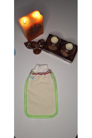 Eker-yeşil Biyeli Hızlıgiy Kese-banyo Ve Duş Kesesi-lastikli Kese