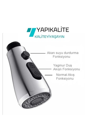 Karizma Lüx Endüstriyel Spiralli Mutfak Evye Bataryası El Duşu 3f