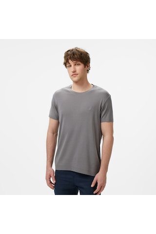 Nautica Erkek Gri Regular Fit T-shirt Düz V55239t Gri
