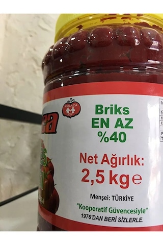 Kulaca Domates Salçası 2.5 Kg. Yeni Mahsül