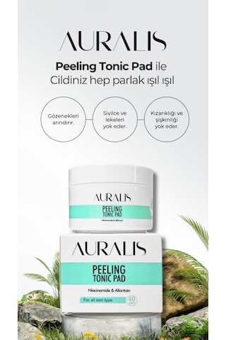 Auralis Peeling Tonik Pad Gözenek Sıkılaştırıcı Ve Arındırıcı 40 Adet