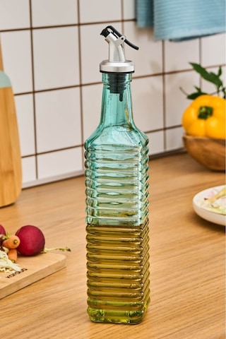 Karaca Daisy Çizgili Yağ Şişesi 500 Ml Mavi
