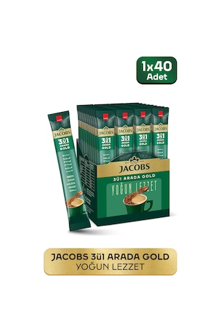 Jacobs 3'ü 1 Arada Gold Yoğun Lezzet Karışım Kahve 40 x 18 G