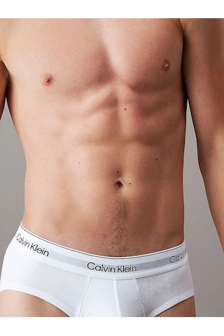 Calvin Klein Erkek Beli Lastikli Ck Yazılı Slip Dar Beyaz Boxer Lv00nb4388-100-9104 Beyaz