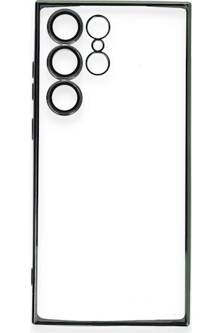 Samsung Galaxy Uyumlu S23 Ultra Kılıf Razer Lensli Silikon - Yeşil