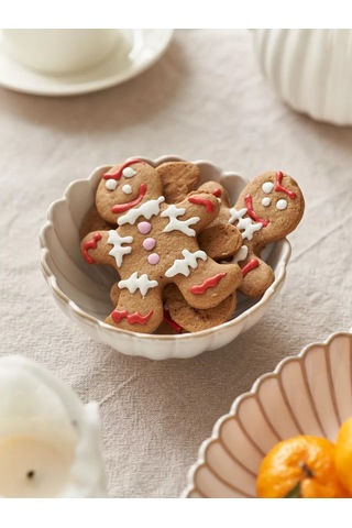 Roomi 340 Ml Seramik Derin Salata Kasesi, Desenli Tabak 196049131 Sütlü