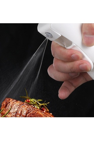 Tek Beyaz 230ml Sağlıklı Cam Sprey Yağdanlık Sıvı Yağ Spreyi Yağlık Airfryer Yağ Tasarrufu Sağlar Ço Diğer