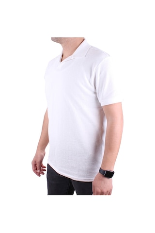 Twister Jeans Twister 2288 Ekru Günlük Kısa Kol Normal Kesim Pamuklu Polo Yaka Erkek Tişört Ekru
