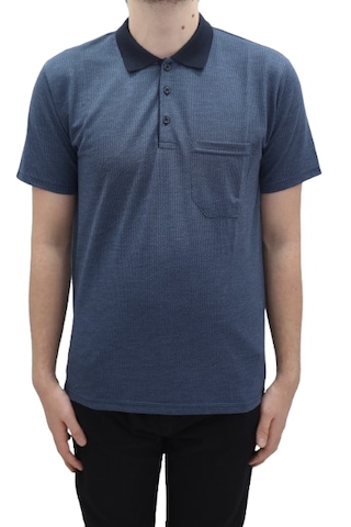 Santa Dmctekstil Erkek Aresta-001 Desenli Klasik Kesim Rahat Kalıp Tek Cepli Polo Yaka T-shirt Lacivert