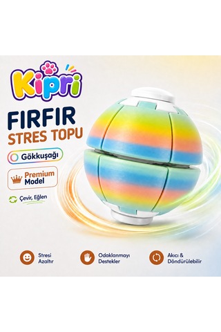 Spinner Ball Rulmanlı Fırfır Stres Topu Bas-çevir 3d Baskı Fidget Oyuncak Gökkuşağı