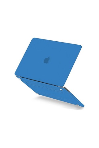 Apple Macbook Uyumlu Pro 13 2020 Apple Macbook Uyumlu Buzlu Kapak - Mavi Evimdeyokyok